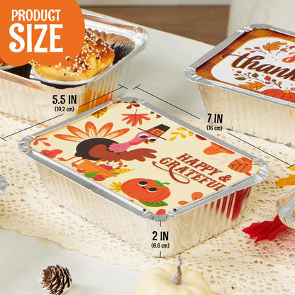 24-Pack Thanksgiving Leftover Containers with Lids