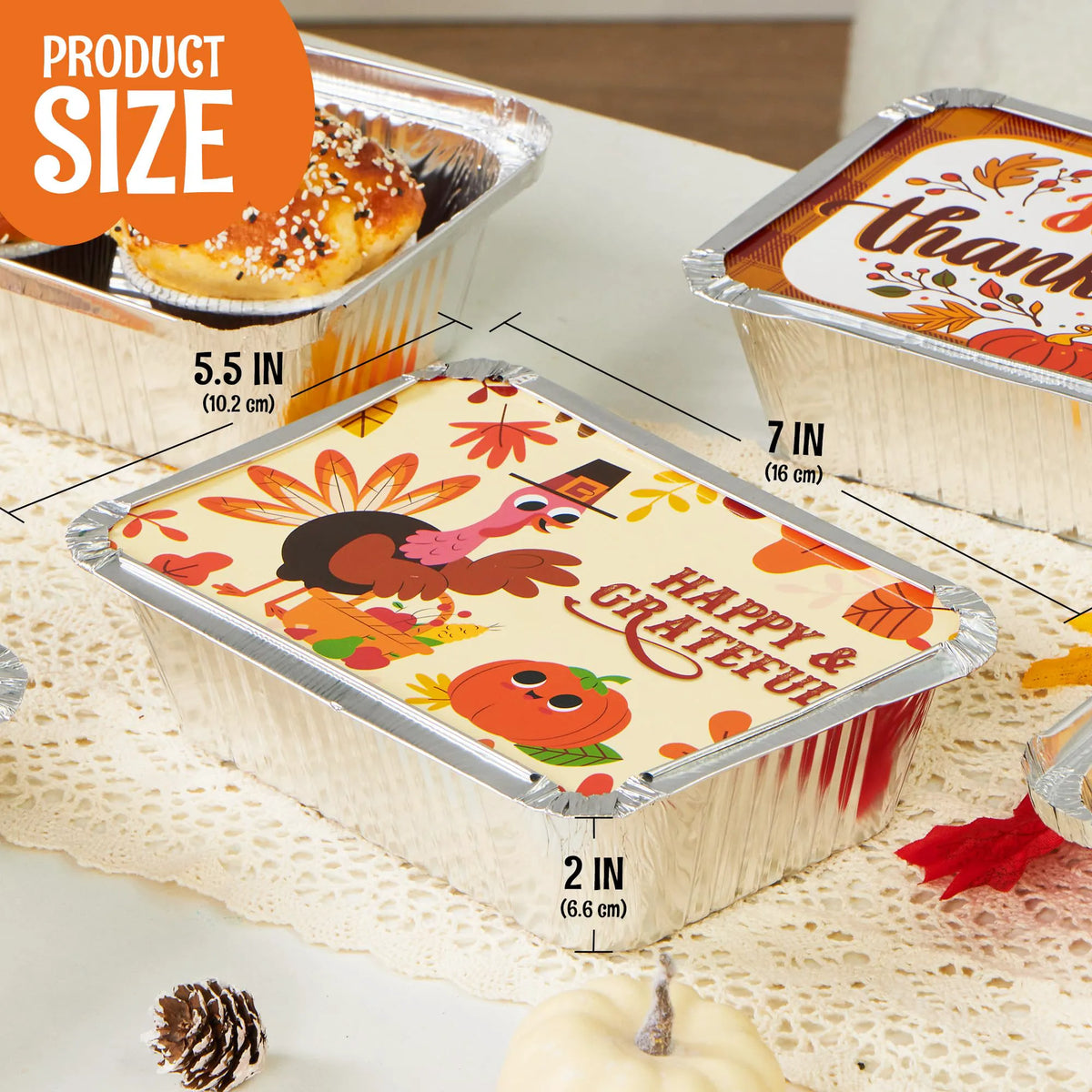 24-Pack Thanksgiving Leftover Containers with Lids