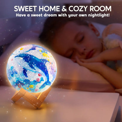 DIY 3D Moon Night Light - Galaxy Lamp Arts and Crafts Kit