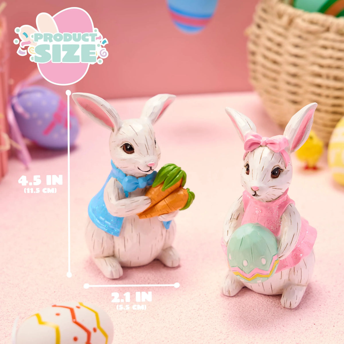 Easter Bunny Decor Set of 2