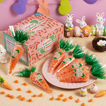 12 Easter Candies in Carrot Bags