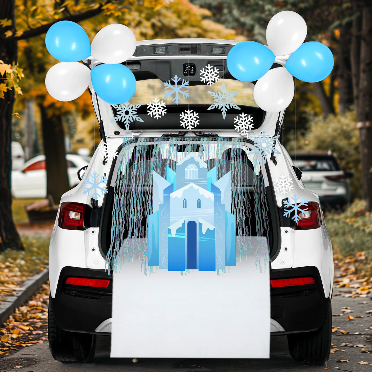 Halloween Trunk or Treat Ice Castle Snow Theme Decorations Kit