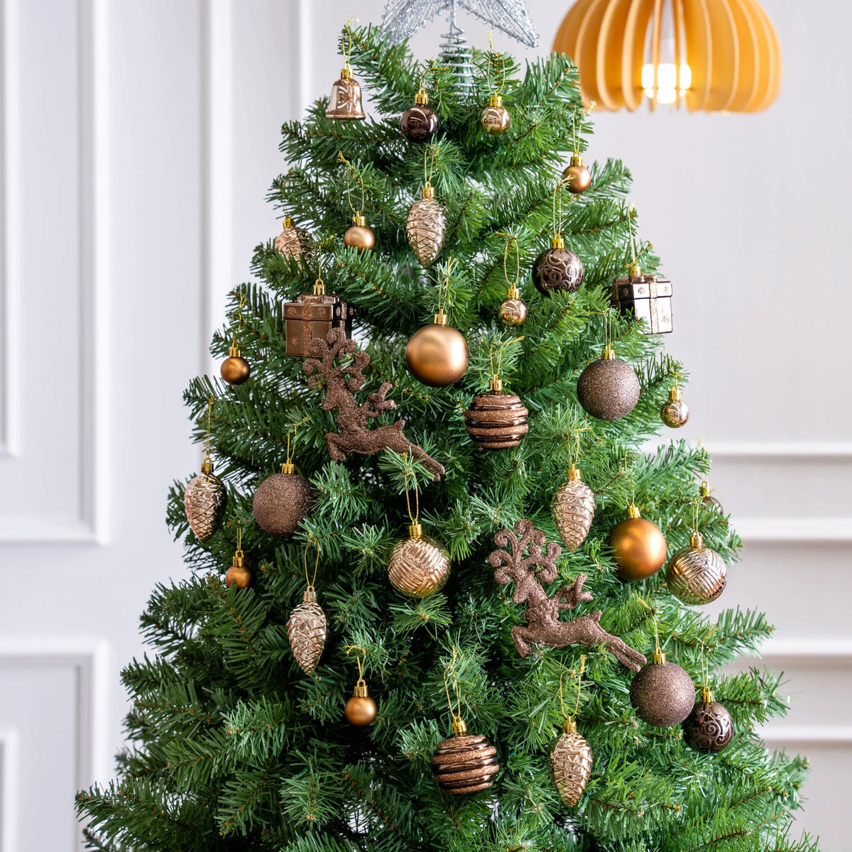 66-Piece Brown Christmas Ball Ornament Set
