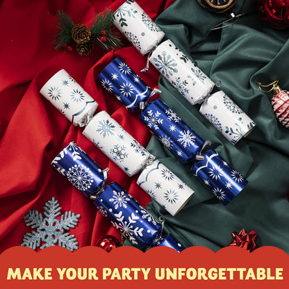 10-Inch Snowflake Christmas Party Favors (No-Snap, 8-Pack)
