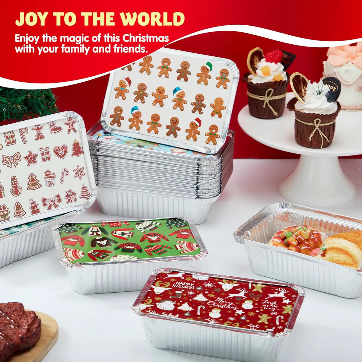 48 Christmas Cookie Tins with Lids for Gift Giving