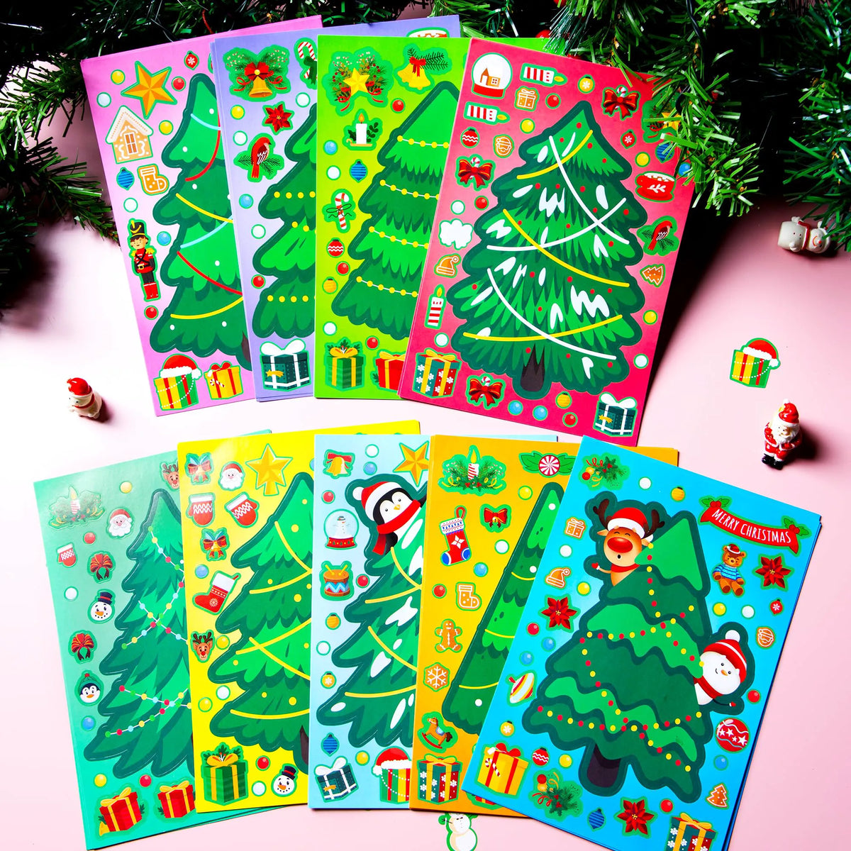 36 Christmas Tree Stickers - DIY Xmas Stocking Stuffers