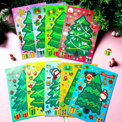36 Christmas Tree Stickers - DIY Xmas Stocking Stuffers