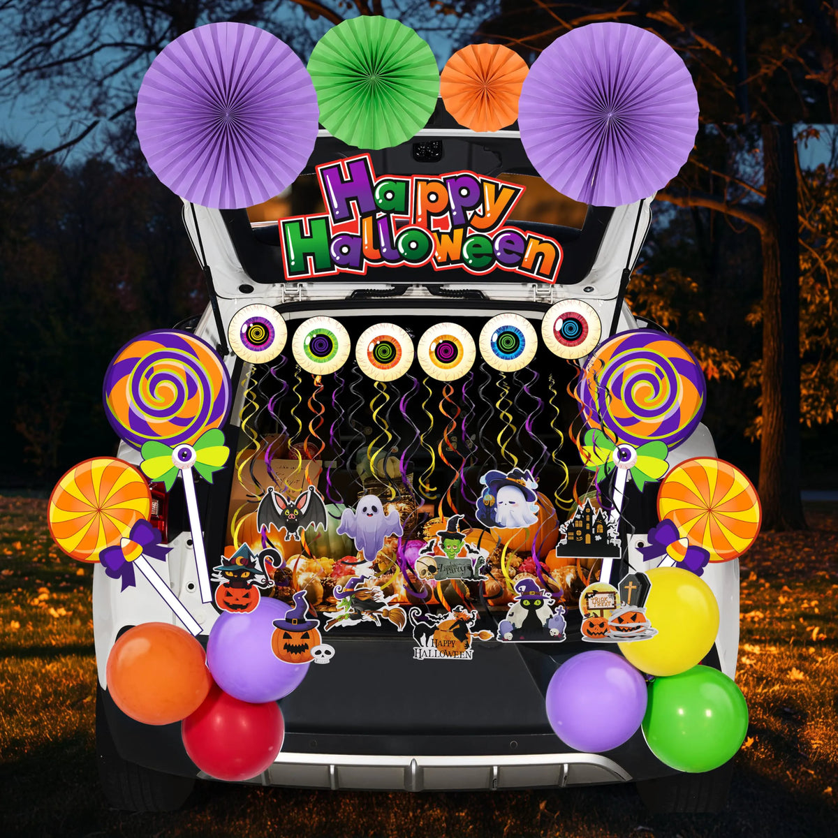 Halloween Lollipops Candy Trunk or Treat Car Stickers Decor