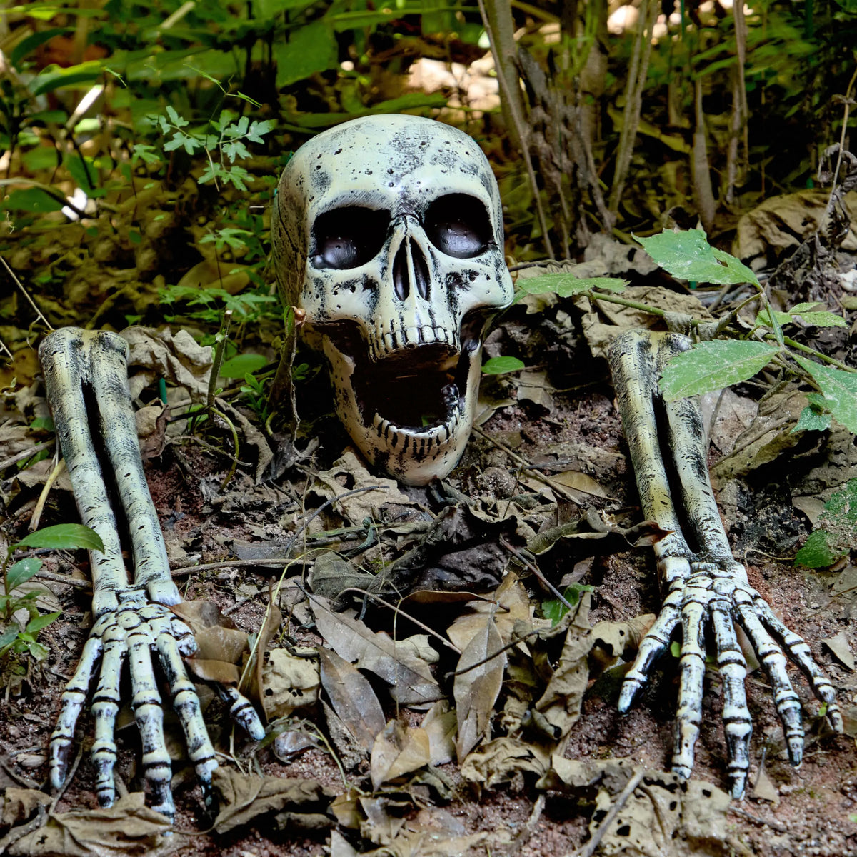 3-Piece Halloween Skeleton Decoration Set for Outdoor Use