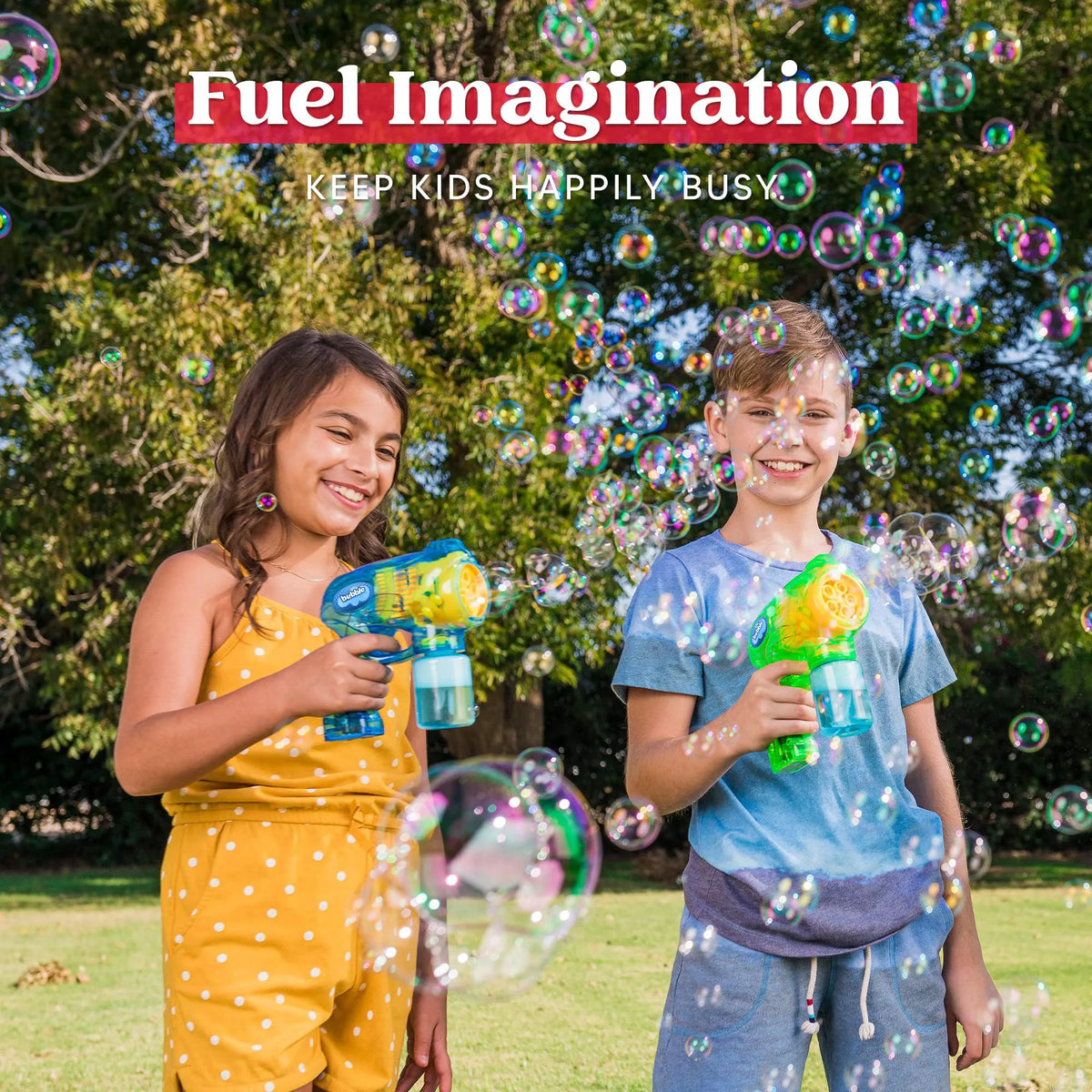 2 Bubble Guns in Green and Blue