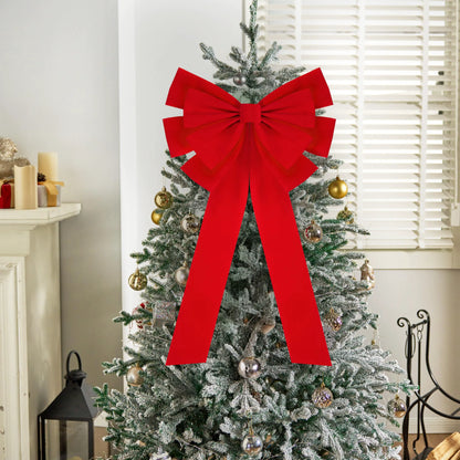 Extra Large Red Velvet Christmas Bow (35" x 18")