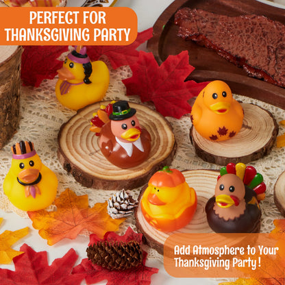 18PCS Thanksgiving Rubber Ducks for Kids & Toddlers
