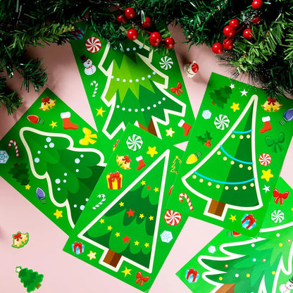 24 Pcs Christmas Tree Stickers - Make Your Own Christmas Tree Sticker Sheets