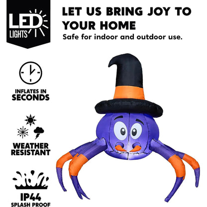 5ft Wide Inflatable Spider Car Trunk Decoration
