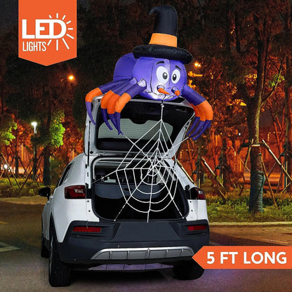 5ft Wide Inflatable Spider Car Trunk Decoration