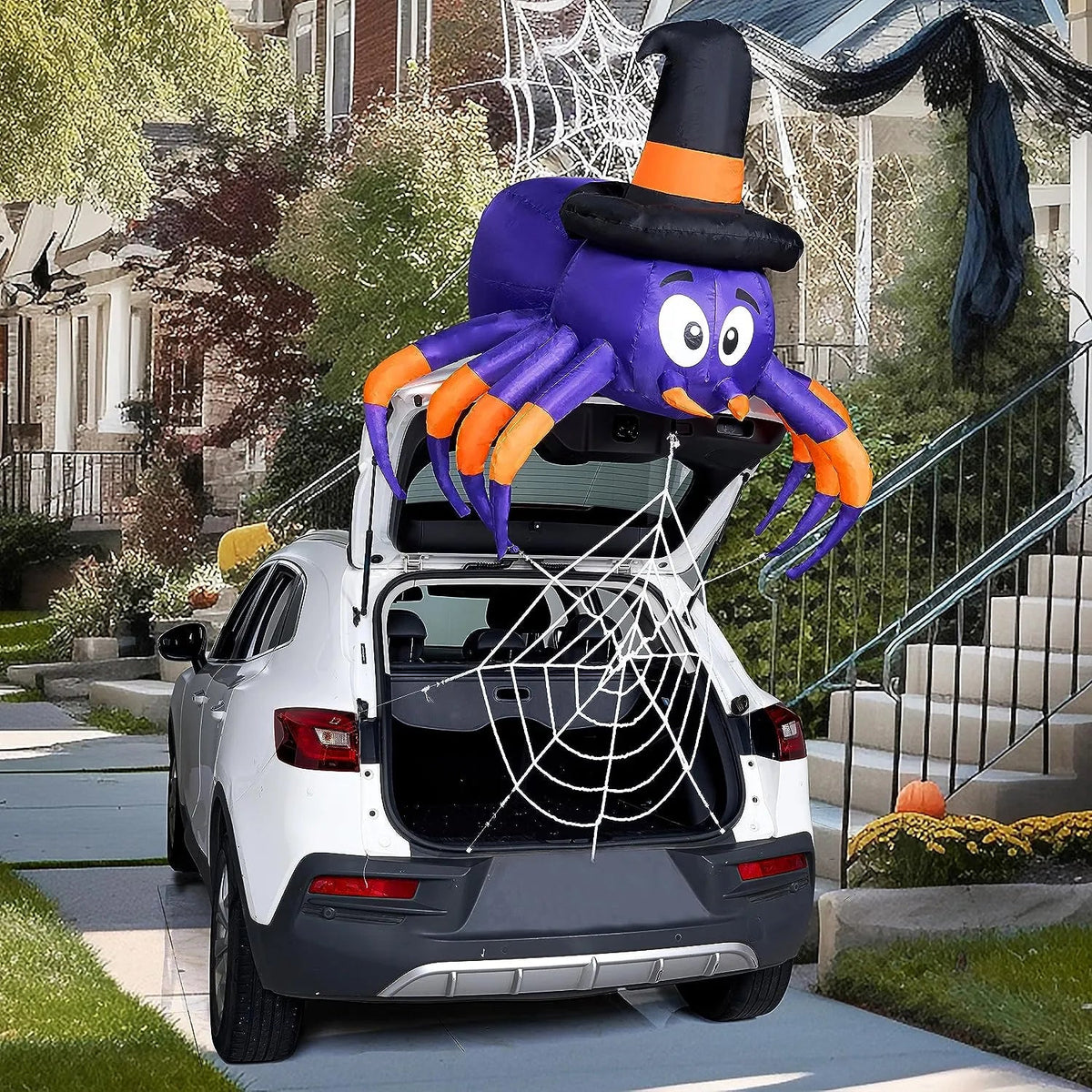 5ft Wide Inflatable Spider Car Trunk Decoration