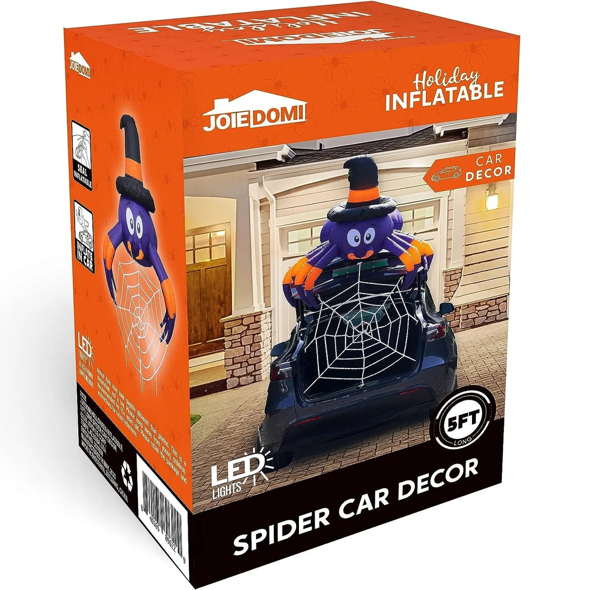 5ft Wide Inflatable Spider Car Trunk Decoration