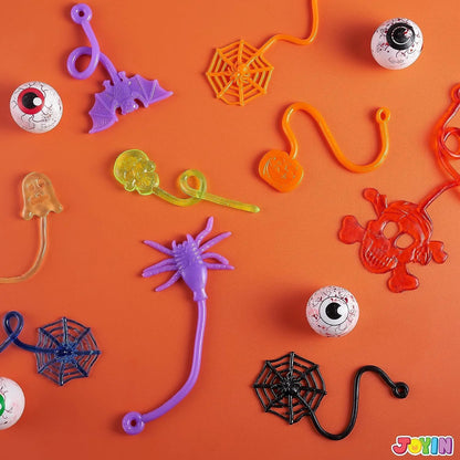 60 Pack Halloween Stretchy Sticky Toys for Kids Party Favors