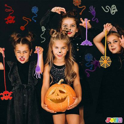 60 Pack Halloween Stretchy Sticky Toys for Kids Party Favors