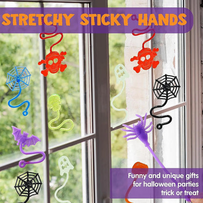 60 Pack Halloween Stretchy Sticky Toys for Kids Party Favors