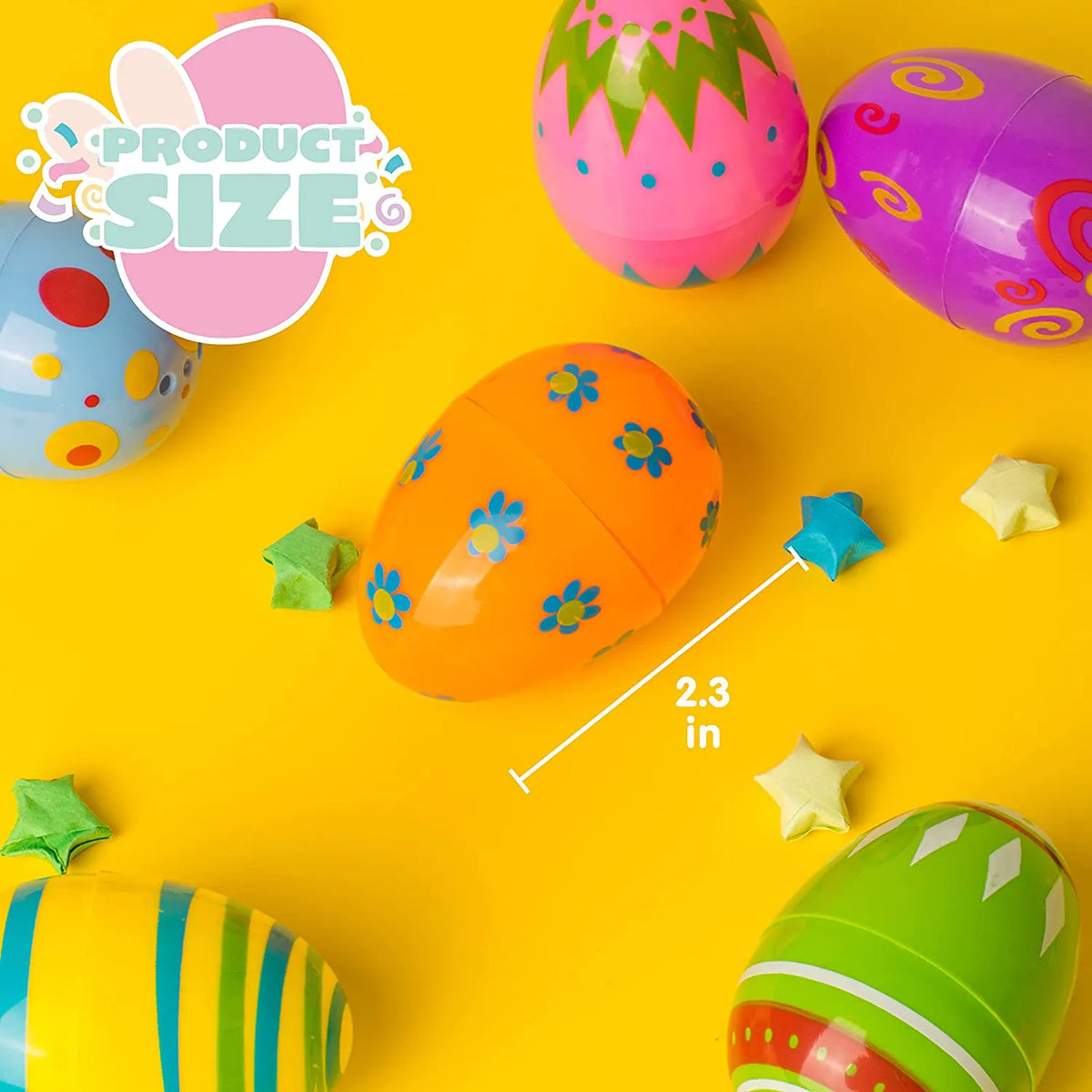 60 Pcs Printed Easter Egg Shells