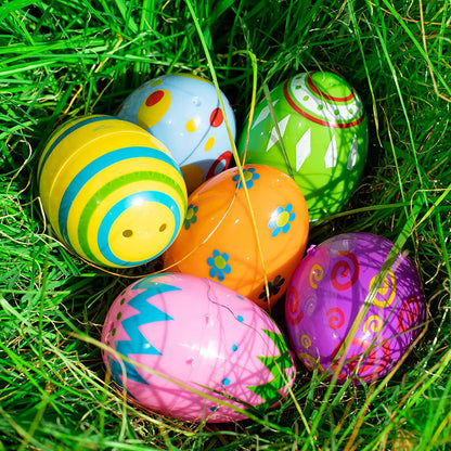 60 Pcs Printed Easter Egg Shells
