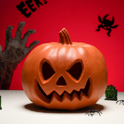 Glowing Plastic Pumpkins for Halloween Decor