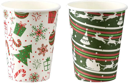Disposable Winter Paper Cups, 48 Pack