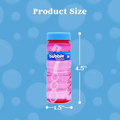 4 oz Bubble Bottles with Wand, 24 Pack