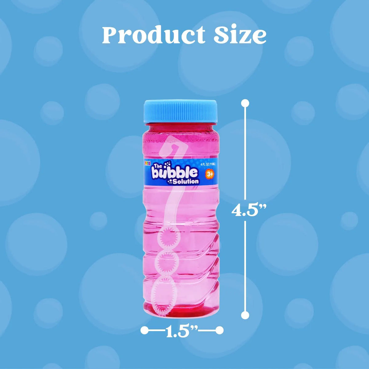 4 oz Bubble Bottles with Wand, 24 Pack