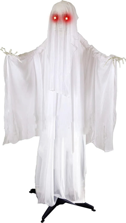 68-Inch Animated Ghost with Skeleton Hands
