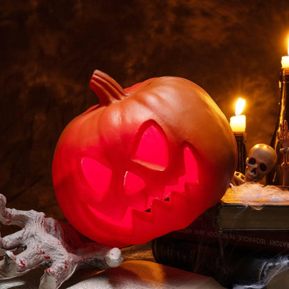 Glowing Plastic Pumpkins for Halloween Decor