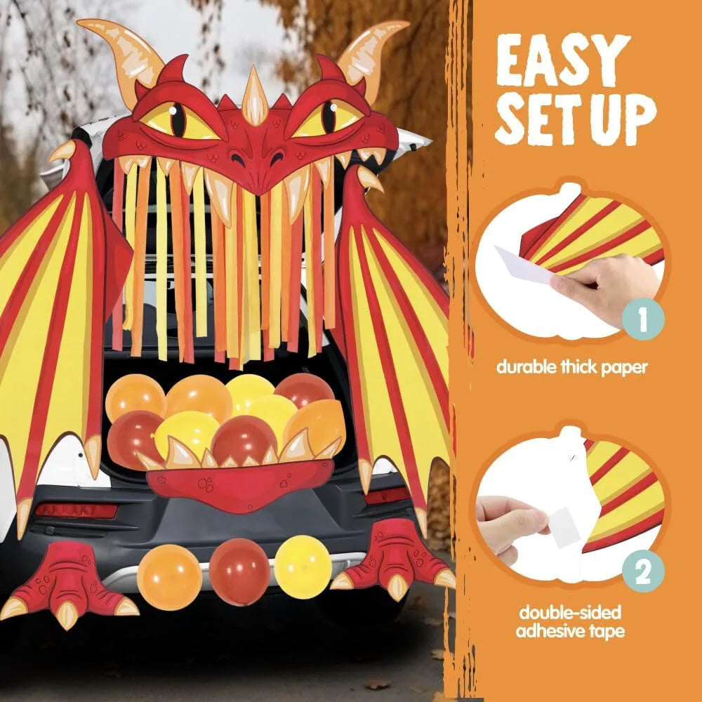 Halloween Fire Dragon Trunk-or-Treat Car Decoration Kit