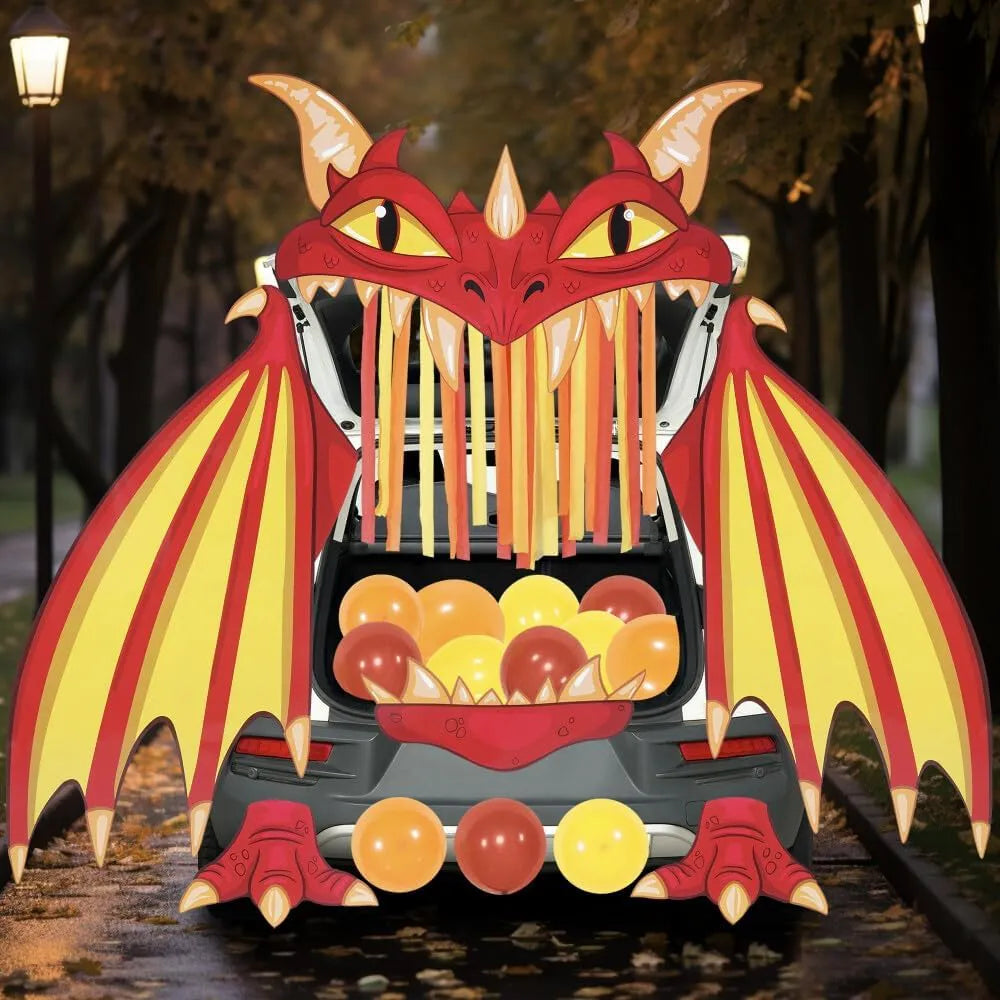 Halloween Fire Dragon Trunk-or-Treat Car Decoration Kit