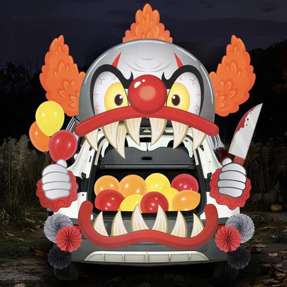 Halloween Trunk or Treat Car Decorations Kit - Clown Car Stickers