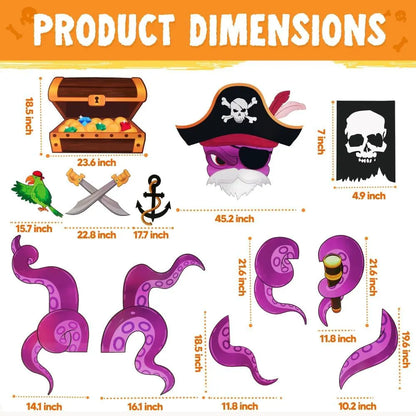Halloween Pirate Trunk-or-Treat Car Decoration Kit