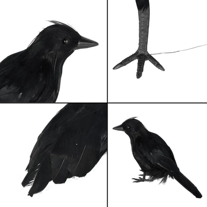 Halloween Crow Decoration Set (6 Pack)