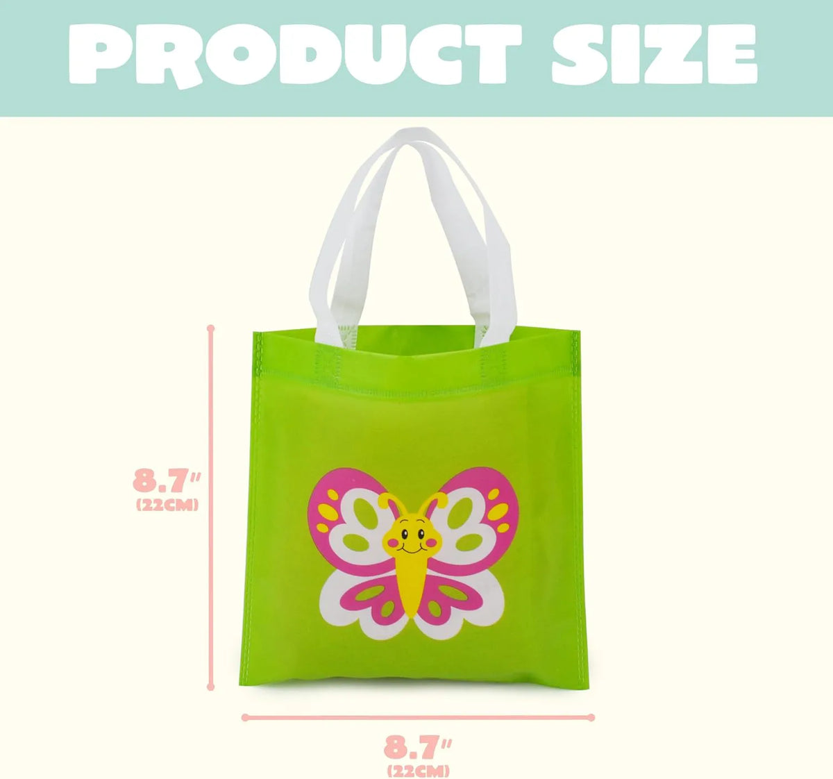 JOYIN 36 Pack Easter Non-Woven Gift Bags - Cute Bunny Animal Treat Bags for Kids Party Supplies and Classroom Prizes