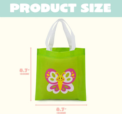 JOYIN 36 Pack Easter Non-Woven Gift Bags - Cute Bunny Animal Treat Bags for Kids Party Supplies and Classroom Prizes