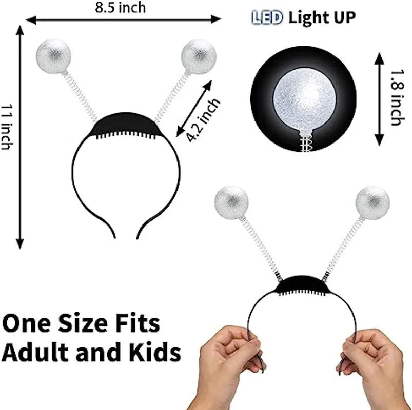 LED Martian Head Bopper (Silver) - 3 Pack