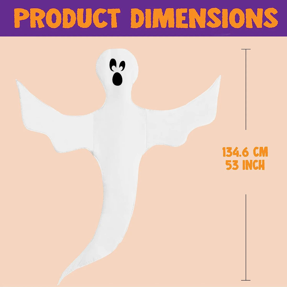 2Pcs Ghost Tree Wrap Decoration, 53in