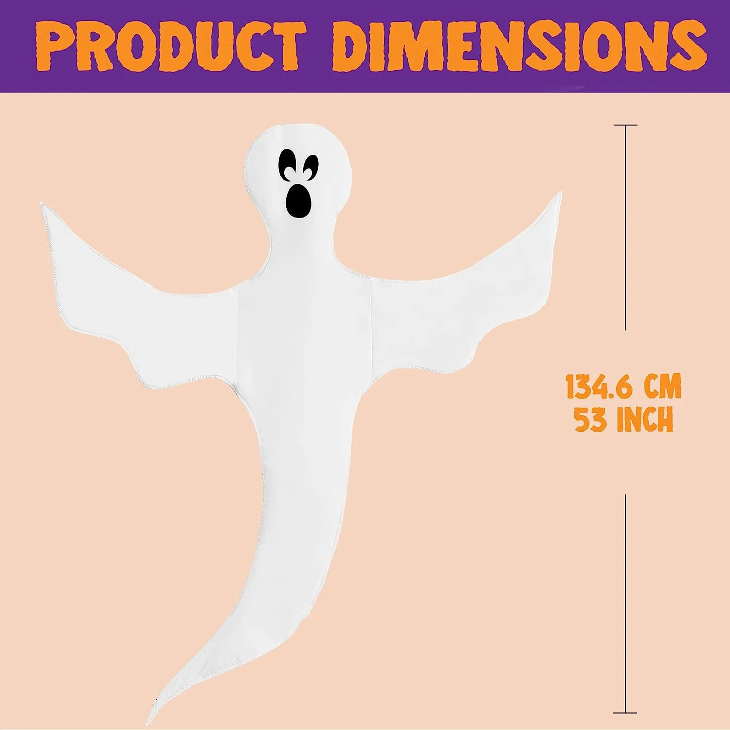 2Pcs Ghost Tree Wrap Decoration, 53in