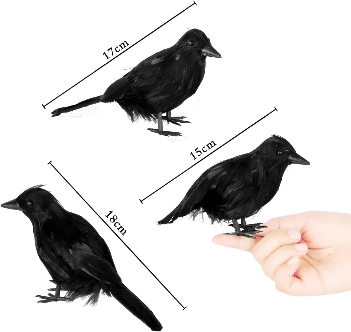 Halloween Crow Decoration Set (6 Pack)