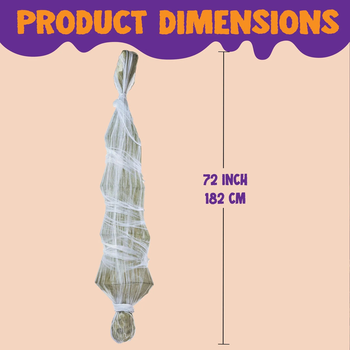 72-Inch Halloween Hanging Cocoon Corpse Outdoor Decoration