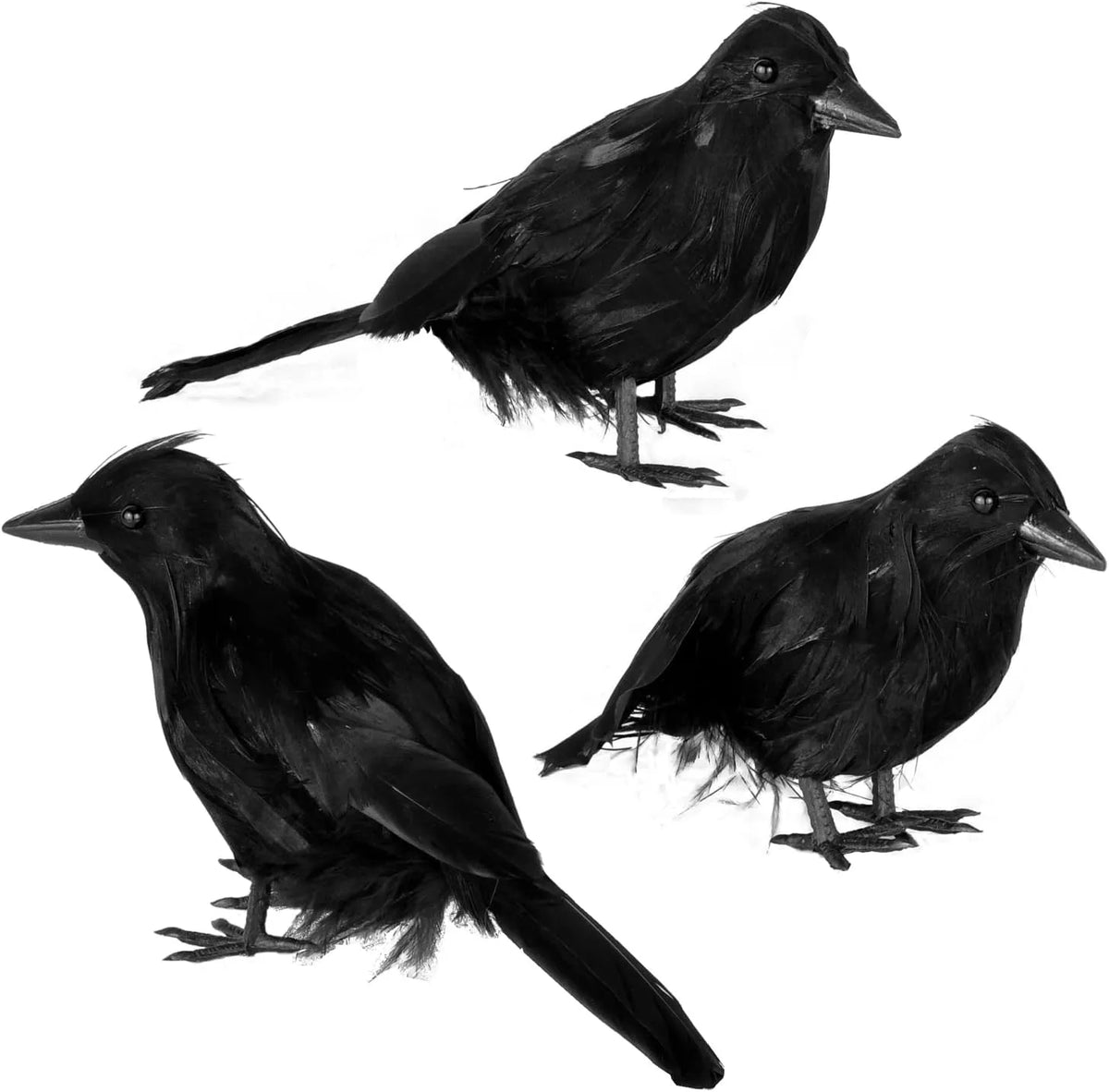 Halloween Crow Decoration Set (6 Pack)