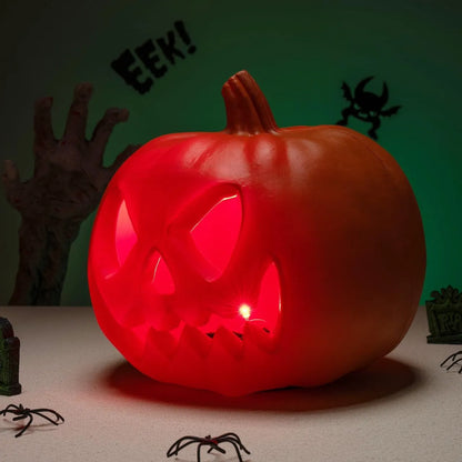 Glowing Plastic Pumpkins for Halloween Decor