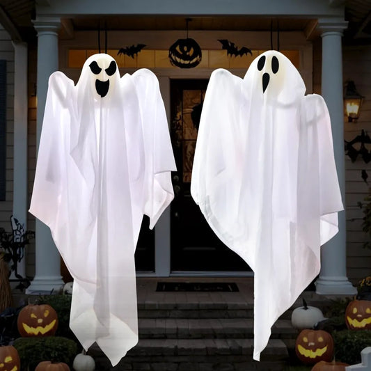 2 Packs 27.5" Halloween Hanging Ghosts Outdoor Decor