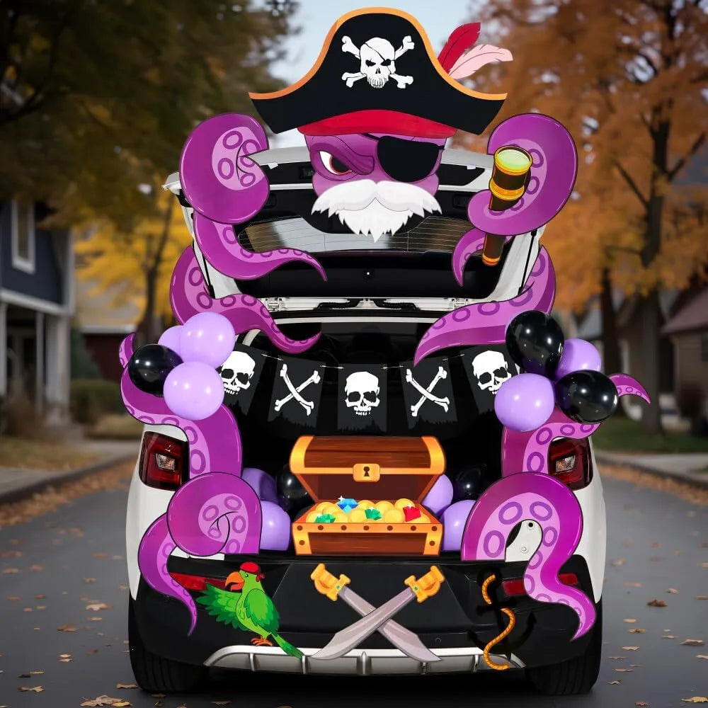 Halloween Pirate Trunk-or-Treat Car Decoration Kit