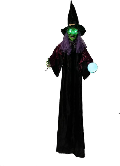 78-Inch Halloween Hanging Witch with Magic Ball