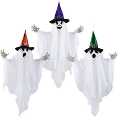 24.8in White Ghost with Colored Hats, 3-Pack